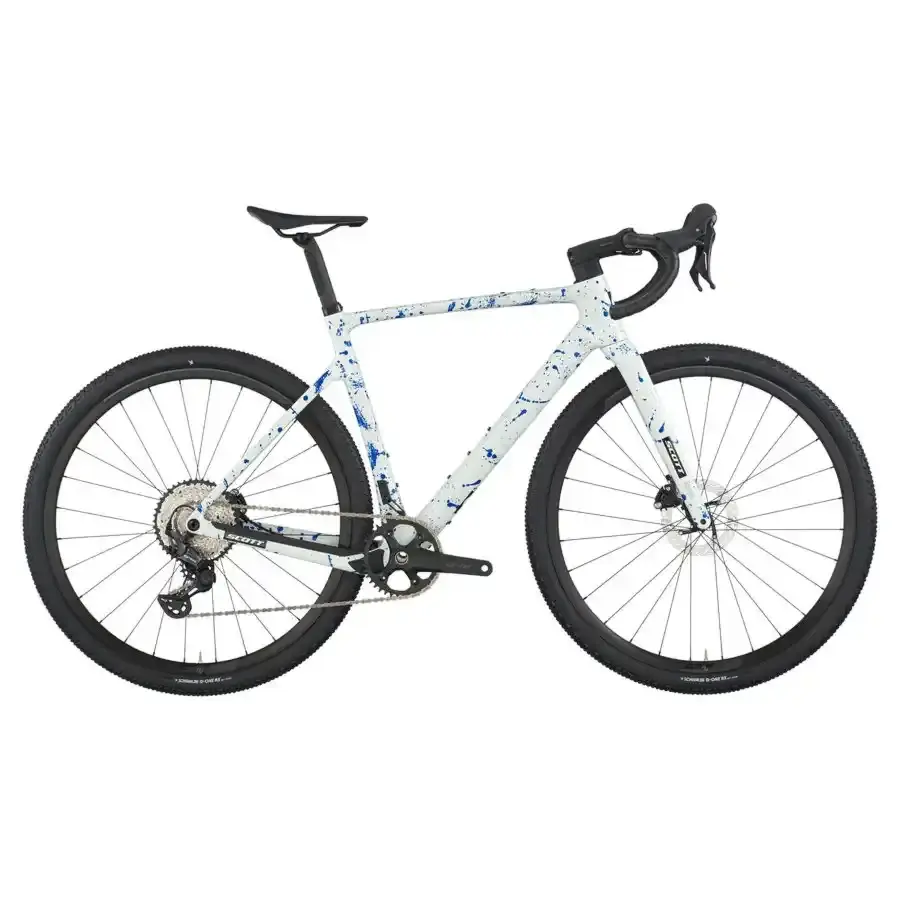 Com a Bicicleta SCOTT Addict Gravel 30 chega rápido à meta, com Quadro em Carbono HMF e Transmissão Shimano GRX RD-RX822 GS 12 VL.