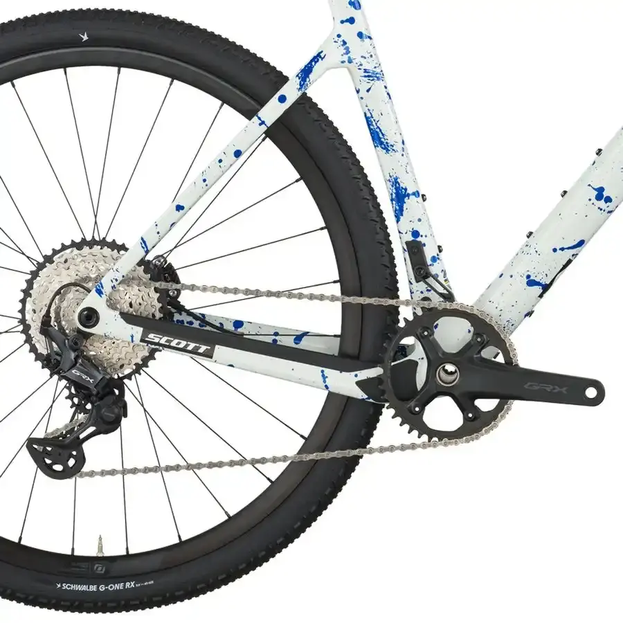 Com a Bicicleta SCOTT Addict Gravel 30 chega rápido à meta, com Quadro em Carbono HMF e Transmissão Shimano GRX RD-RX822 GS 12 VL.