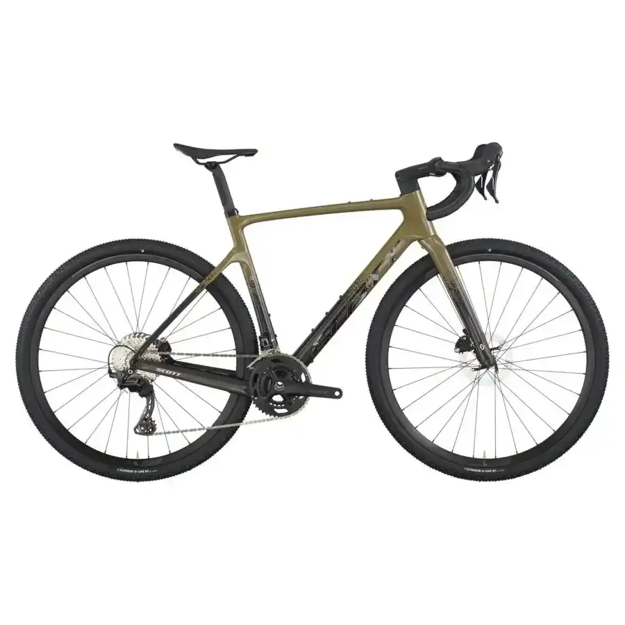 Com a Bicicleta SCOTT Addict Gravel 40 chega rápido à meta, com Quadro em Carbono HMF e Transmissão Shimano GRX RD-RX820 24 VL.