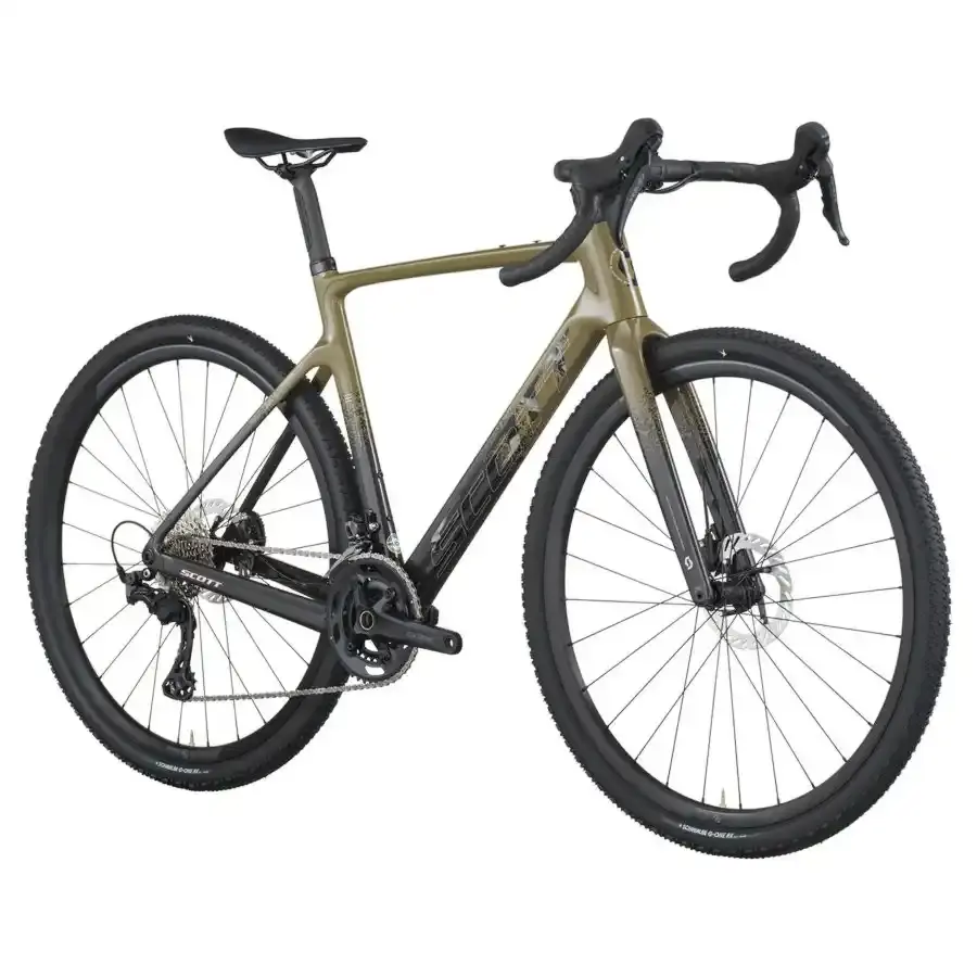 Com a Bicicleta SCOTT Addict Gravel 40 chega rápido à meta, com Quadro em Carbono HMF e Transmissão Shimano GRX RD-RX820 24 VL.