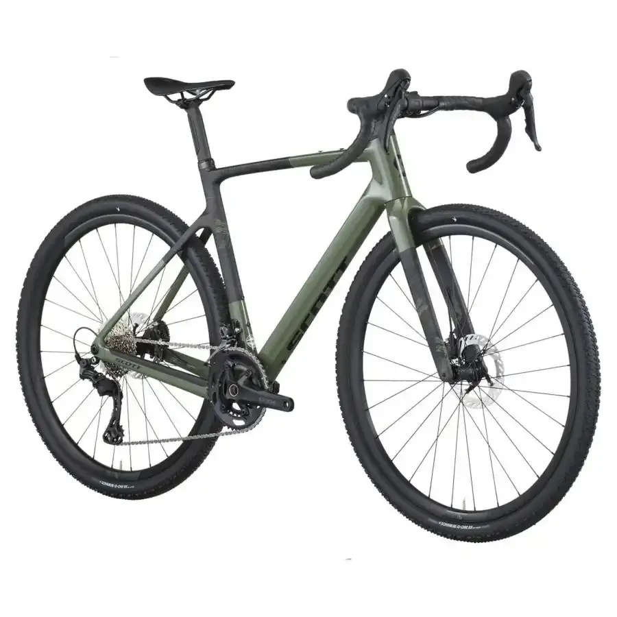 Com a Bicicleta SCOTT Addict Gravel 40 chega rápido à meta, com Quadro em Carbono HMF e Transmissão Shimano GRX RD-RX820 24 VL.