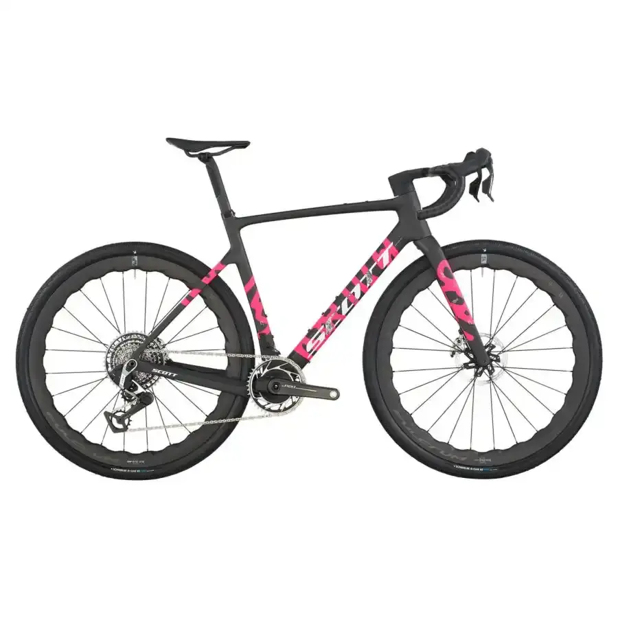 Com a Bicicleta SCOTT Addict Gravel RC chega rápido à meta, com Quadro em Carbono HMX e Transmissão SRAM RED XPLR AXS Disc 13 VL.