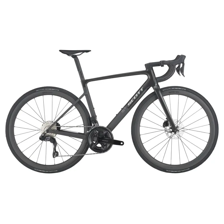 A Bicicleta SCOTT Addict RC 30 eleva o desempenho com o seu Quadro Addict RC em Carbono HMX e Transmissão Shimano 105 Di2 Disc 24 VL.