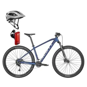A Bicicleta SCOTT Aspect 940 Blue é uma bicicleta rígida que foi desenvolvida para ser leve, conta com oferta de Capacete Supra e Lanterna CATEYE Tight Kinetic.