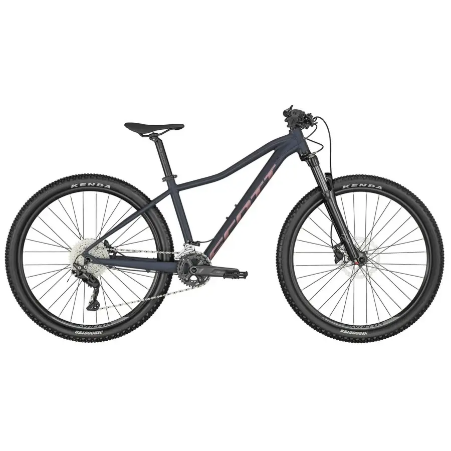 A Bicicleta SCOTT Contessa Active 20 tem quadro em Alumínio, Forqueta Suntour XCR32/X1-RL-R e Shimano Deore 20VL.