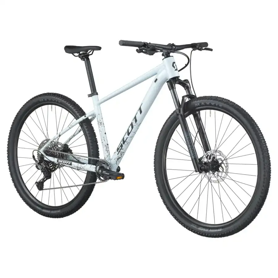 A Bicicleta SCOTT Contrail 10 tem RockShox Judy Silver TK, Quadro em Alloy e transmissão Shimano CUES 11 VL.