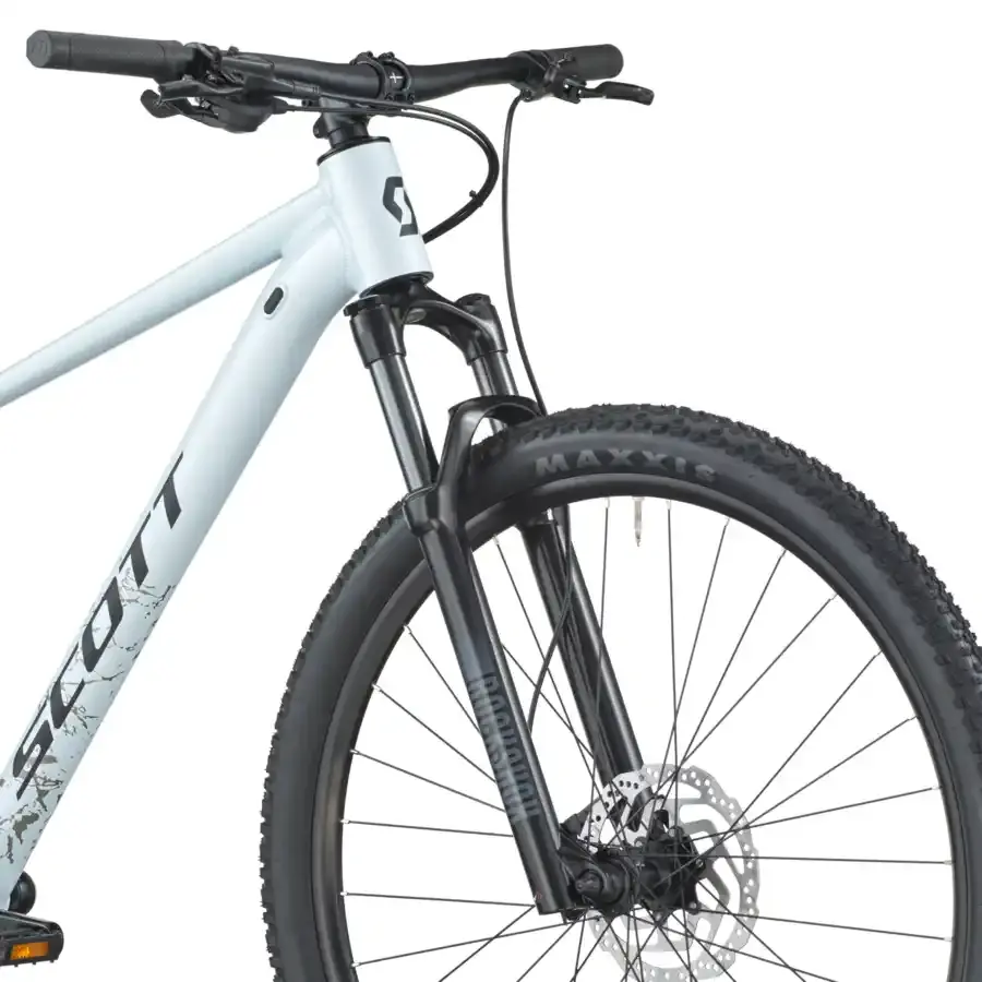 A Bicicleta SCOTT Contrail 10 tem RockShox Judy Silver TK, Quadro em Alloy e transmissão Shimano CUES 11 VL.