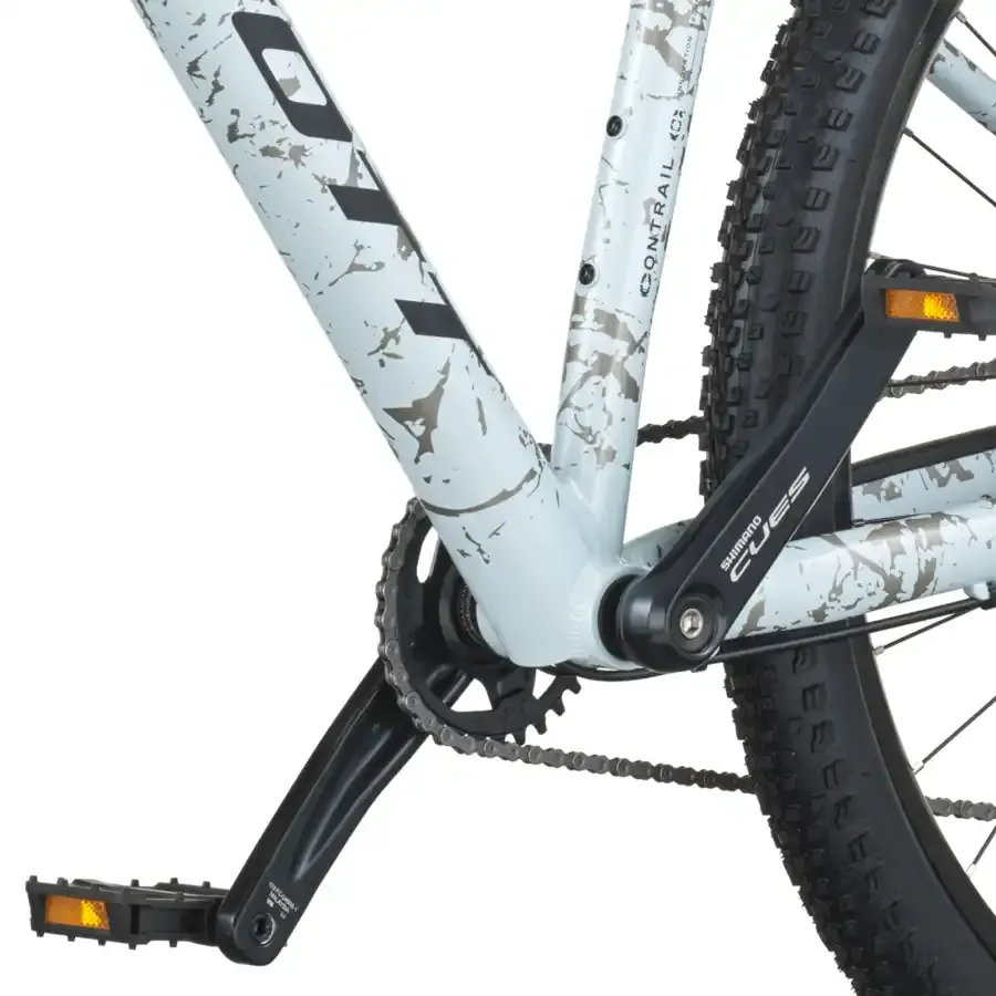 A Bicicleta SCOTT Contrail 10 tem RockShox Judy Silver TK, Quadro em Alloy e transmissão Shimano CUES 11 VL.