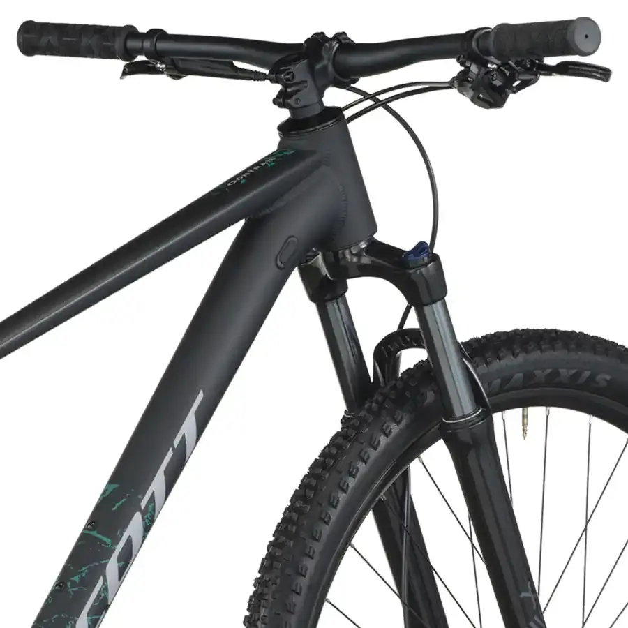 A Bicicleta SCOTT Contrail 20 tem Suntour XCT30-HLO, Quadro em Alloy e transmissão Shimano CUES 11 VL.