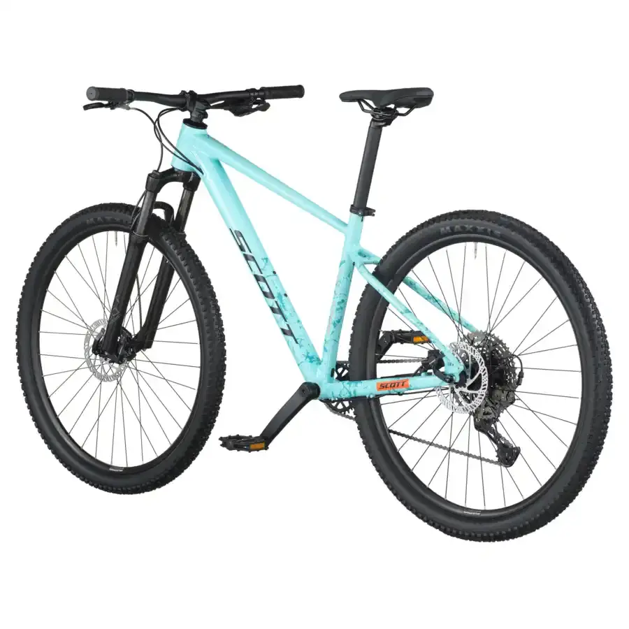 A Bicicleta SCOTT Contrail 20 tem Suntour XCT30-HLO, Quadro em Alloy e transmissão Shimano CUES 11 VL.