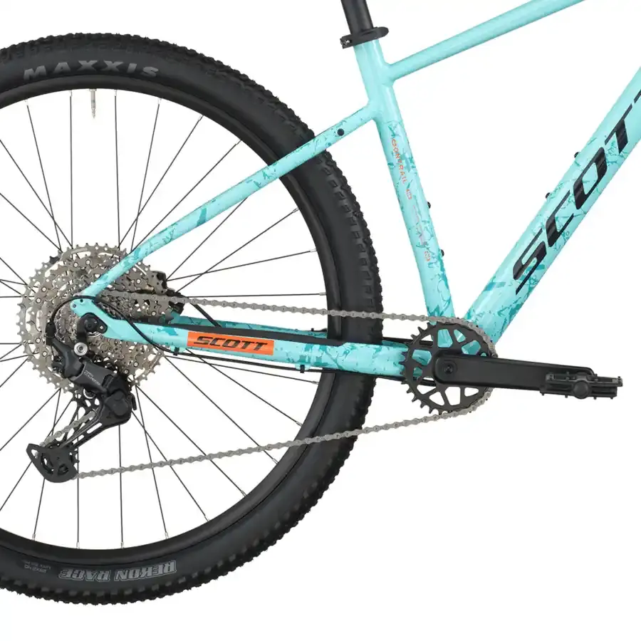 A Bicicleta SCOTT Contrail 20 tem Suntour XCT30-HLO, Quadro em Alloy e transmissão Shimano CUES 11 VL.