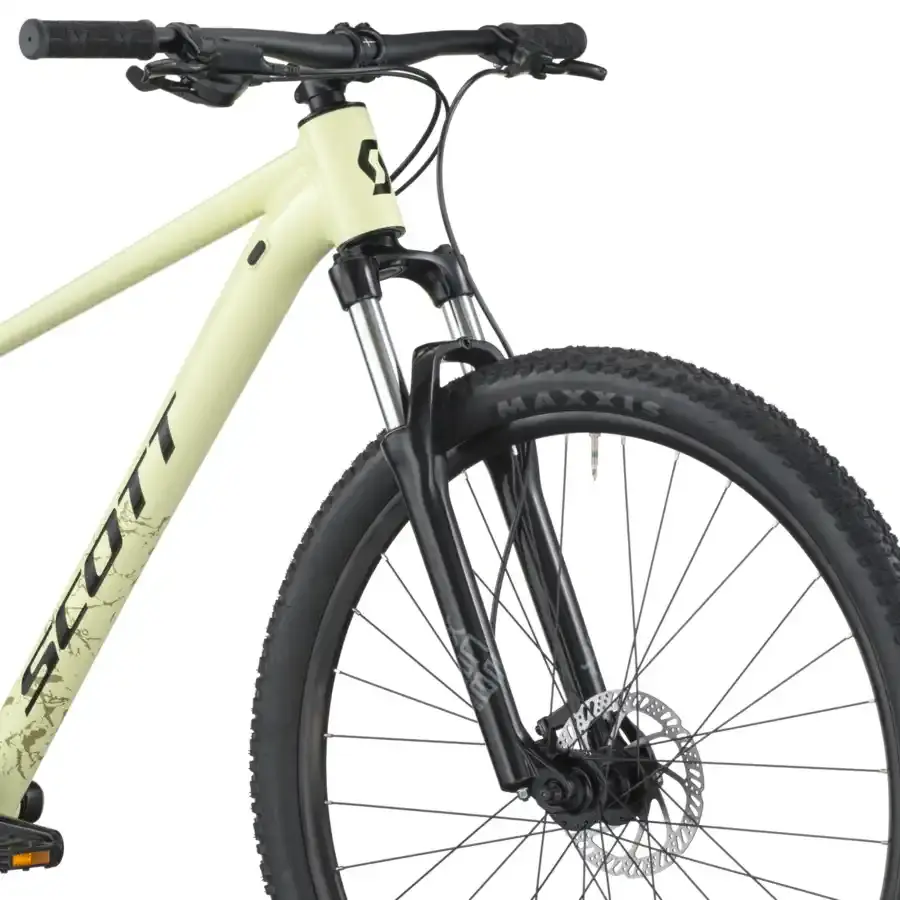 A Bicicleta SCOTT Contrail 30 tem Suntour XCE28, Quadro em Alloy e transmissão Shimano CUES 9 VL.