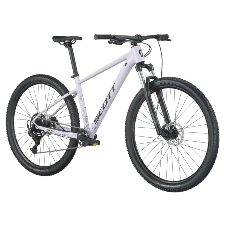 A Bicicleta SCOTT Contrail 30 tem Suntour XCE28, Quadro em Alloy e transmissão Shimano CUES 9 VL.