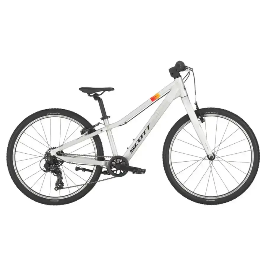 A Bicicleta SCOTT Contrail 400 tem Quadro Alumínio / Geometria para crianças,  Shimano de 7VL,Tektro V-Brake e alavanca específica para criança.