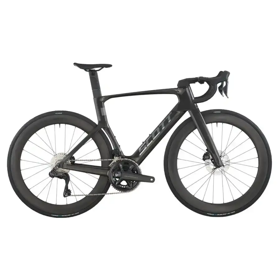 A Bicicleta SCOTT Foil RC 10 tem Quadro em Carbono HMX e transmissão Shimano Ultegra Di2 24 VL.