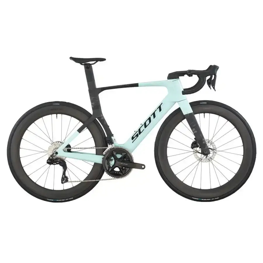 A Bicicleta SCOTT Foil RC 20 tem Quadro em Carbono HMX e transmissão  Shimano 105 Di2 24 VL.