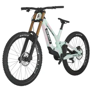 A Bicicleta SCOTT Gambler RC tem Quadro Gambler Carbono HMX, FOX 40 Factory Float, FOX DH X2 Factory e SRAM X01 DH/RF Atlas 7 VL.