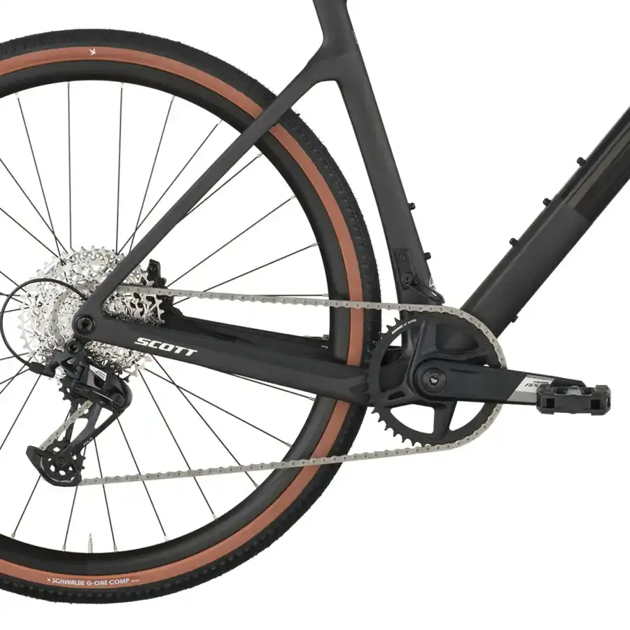 A Bicicleta SCOTT Metrix 10 vem equipada com Quadro em Carbono, Forqueta em Carbono e transmissão SRAM APEX 1x12 VL.