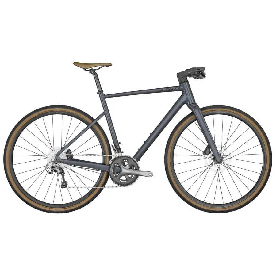 A Bicicleta SCOTT Metrix 20 tem Quadro em Alumínio, Forqueta Metrix Disc em Carbono e Shimano Tiagra Disc de 20VL.