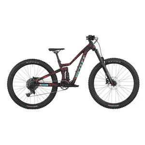 BICICLETA SCOTT RANSOM 600 A Bicicleta SCOTT Ransom 600 tem rodas 26", uma suspensão ajustada a crianças (140 mm), um amortecedor (130 mm) e um botão para controlar a suspensão.