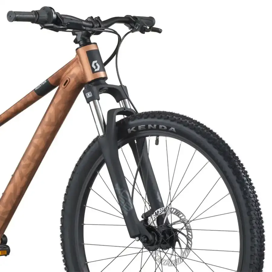 A Bicicleta SCOTT Roxter 600, com quadro compacto, rodas de 20", Shimano CS-HG400-8 11-40T 8VL e Tektro HD-M276 Disc. Hidráulico.