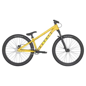 A Bicicleta SCOTT Roxter YZ 0.1 tem Suspensão Manitou Circus Expert, Travões de Disco Tektro HDM280 e Pneus Kenda 3-60 26" x 2,25".