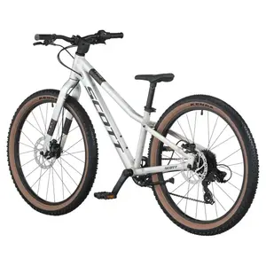 Descubra a Bicicleta SCOTT Scale 400, com quadro compacto, rodas de 24", SunRace CSM55 11-34T 8VL e Tektro HD-M276 Disc. Hidráulico.