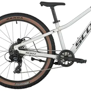 Descubra a Bicicleta SCOTT Scale 400, com quadro compacto, rodas de 24", SunRace CSM55 11-34T 8VL e Tektro HD-M276 Disc. Hidráulico.