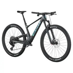 A Bicicleta SCOTT Spark RC Team tem RockShox SID 3P, Quadro em Carbono HMF e transmissão SRAM S1000 AXS 12 VL.