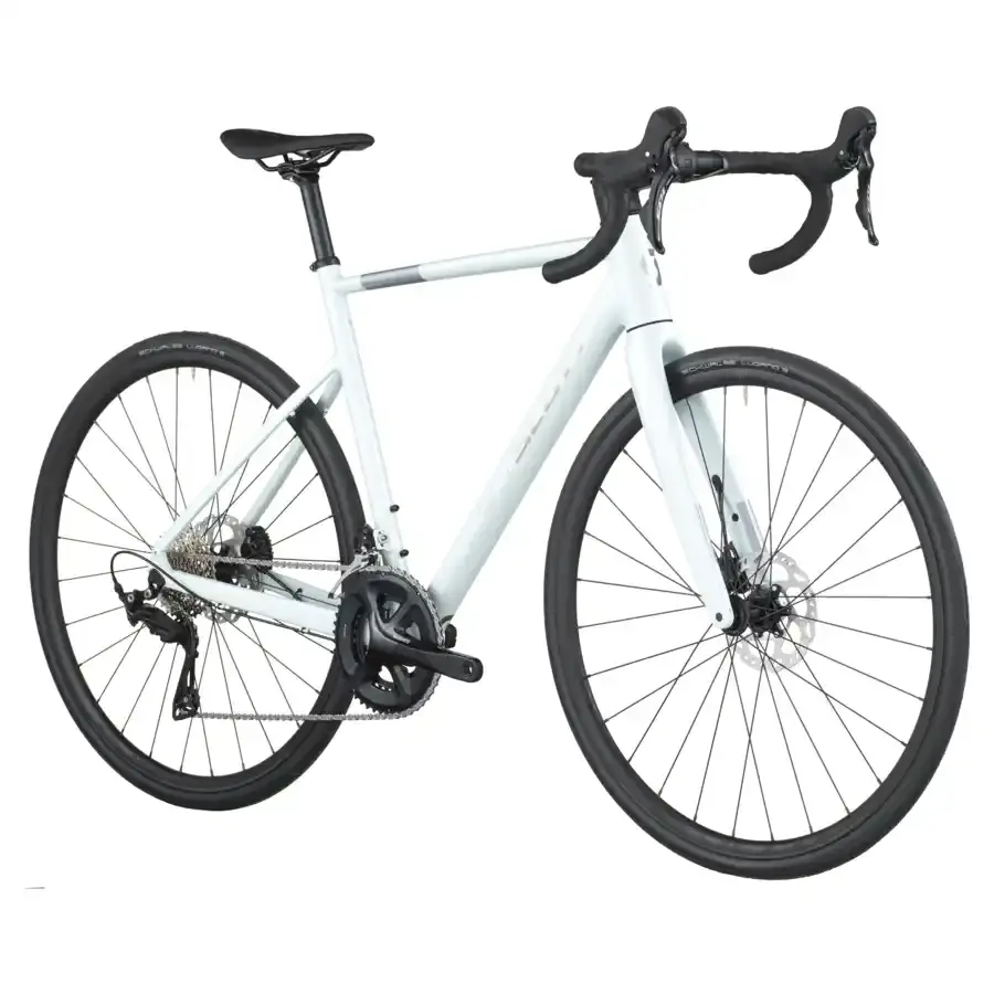 A Bicicleta SCOTT Speedster 10 tem Quadro em Alumínio, Forqueta Speedster Disc em Carbono e Shimano 105 de 24VL.