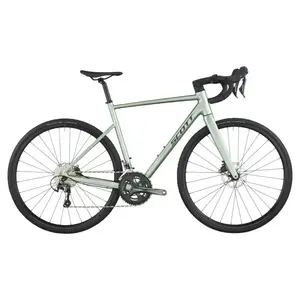 A Bicicleta SCOTT Speedster 20 tem Forqueta Speedster Disc Carbono e Shimano Tiagra Disc 20 VL.