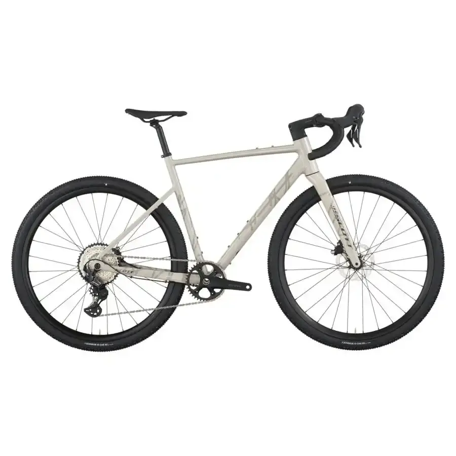 A Bicicleta SCOTT Speedster Gravel 10 tem Forqueta Speedster Gravel Carbono e Shimano GRX RX822/610 12 VL.
