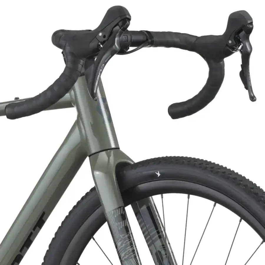 A Bicicleta SCOTT Speedster Gravel 20 tem Forqueta Speedster Gravel Carbono e Shimano CUES 6000 Disc 20 VL.