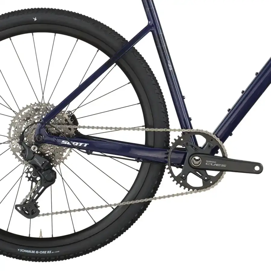 A Bicicleta SCOTT Speedster Gravel 30 tem Forqueta Speedster Gravel Carbono e Shimano CUES 6000 Disc 10 VL.