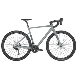 A Bicicleta SCOTT Speedster Gravel 40 Grey tem Quadro em Alumínio, Forqueta em Carbono Speedster Gravel Disc e Shimano GRX RX400 Disc de 20VL.
