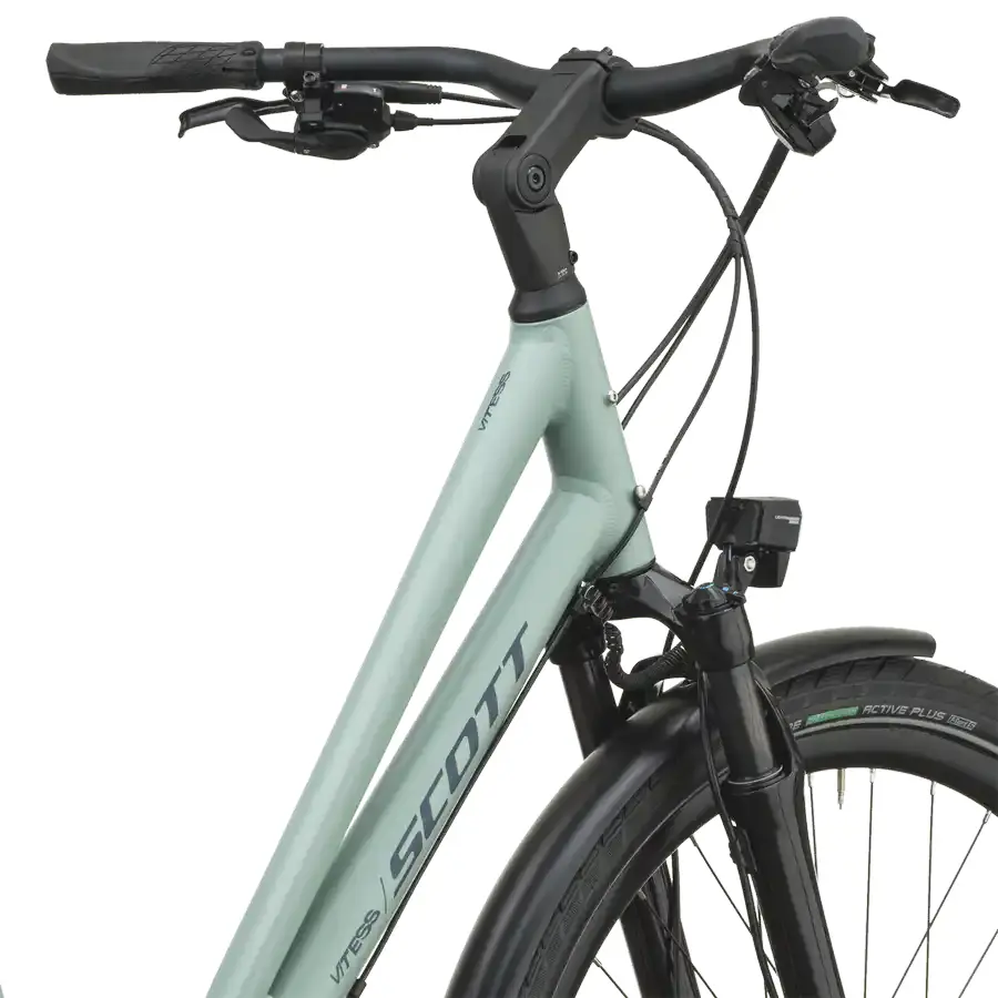 BICICLETA SCOTT VITESS 10 WAVE SCOTT VITESS 10 WAVE: urbana elétrica com foco em rapidez e mobilidade, para circular pela cidade com assistência, conforto e ritmo. Boa para pedalar mais.