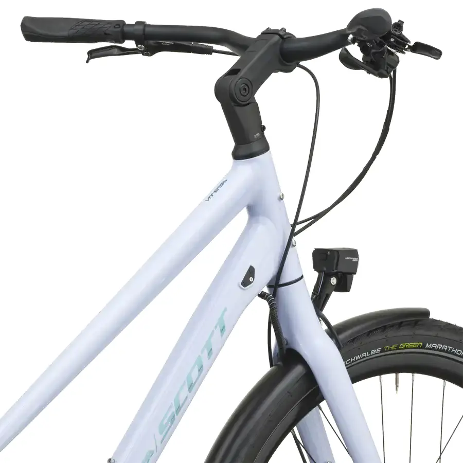 BICICLETA SCOTT VITESS 15 SLOPE SCOTT VITESS 15 SLOPE: urbana elétrica com foco em rapidez e mobilidade, para circular pela cidade com assistência, conforto e ritmo. Com prazer em cada saída.