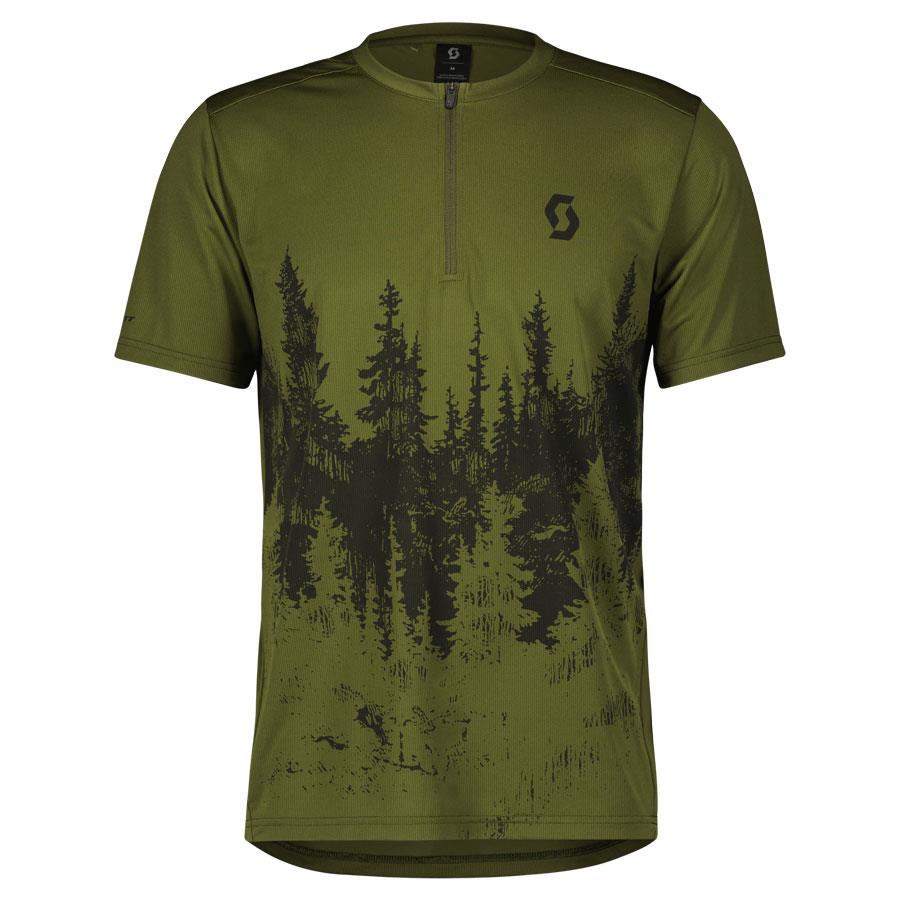 CAMISOLA SCOTT HOMEM TRAIL FLOW ZIP MANGA CURTA