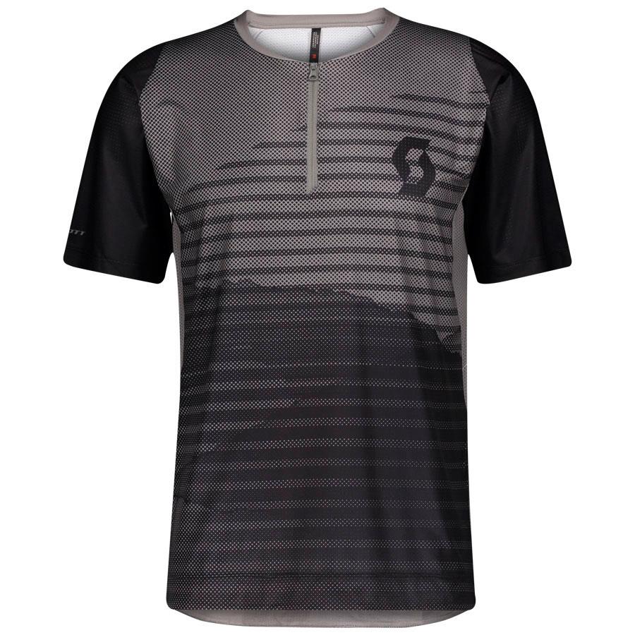 CAMISOLA SCOTT HOMEM TRAIL VERTIC ZIP MANGA CURTA