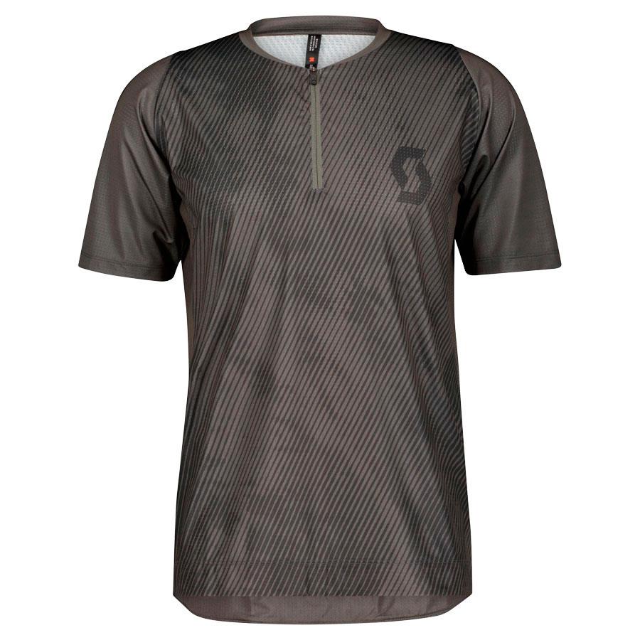 CAMISOLA SCOTT HOMEM TRAIL VERTIC ZIP MANGA CURTA