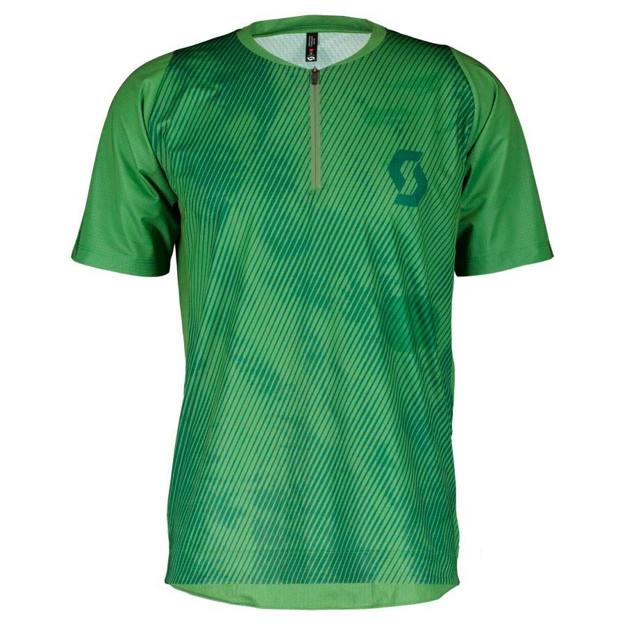 CAMISOLA SCOTT HOMEM TRAIL VERTIC ZIP MANGA CURTA