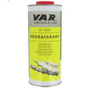 DESENGORDURANTE VAR base 100% vegetal 1L O DESENGORDURANTE VAR base 100% vegetal 1L é totalmente biodegradável e dissolve óleo e graxa sem qualquer risco para peças sensíveis.