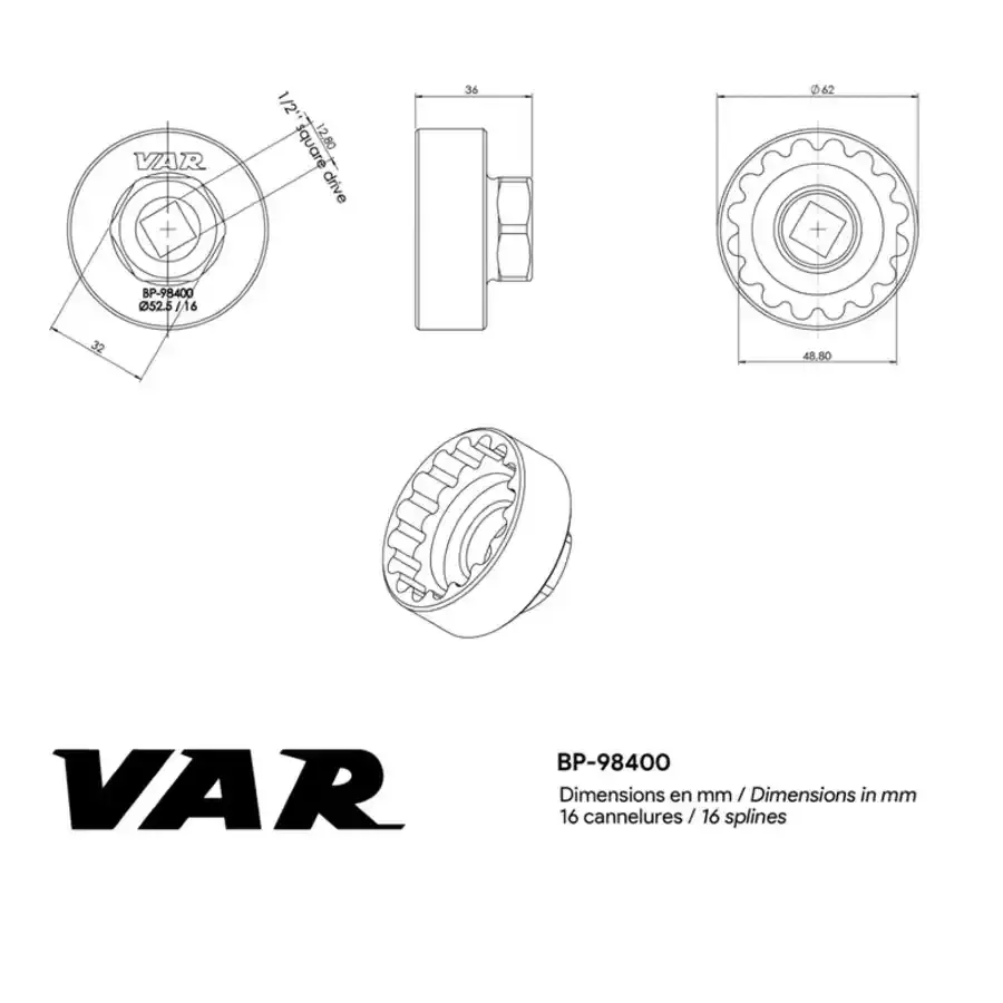 EXTRATOR BB VAR Enduro T47 e ThreadFit 30 Gambler,