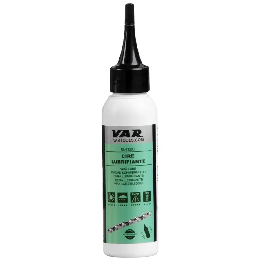 LUBRIFICANTE CERA VAR WAX LUBE 100ML O LUBRIFICANTE CERA VAR WAX LUBE 100ML permite a lubrificação da transmissão em todas as condições.