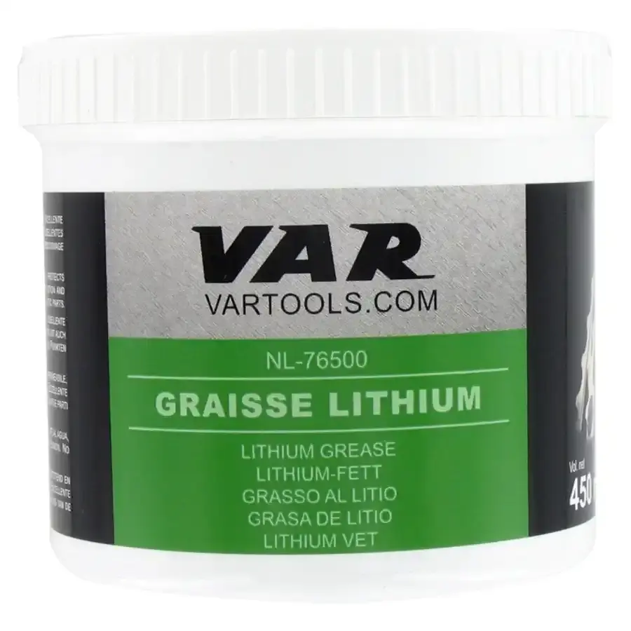 MASSA DE LÍTIO PARA ROLAMENTOS VAR LITHIUM EMBALAGEM 450ML MASSA VAR LITHIUM EMBALAGEM 450ML
