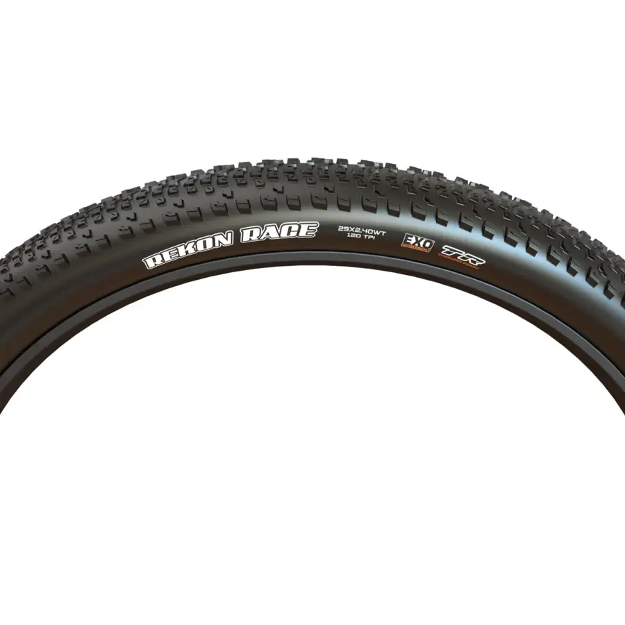 O PNEU MAXXIS REKON RACE 29X2.35 EXO TR 120TPI FLANCO DOBRÁVEL é um pneu semi-slick desenhado para competição em XC.