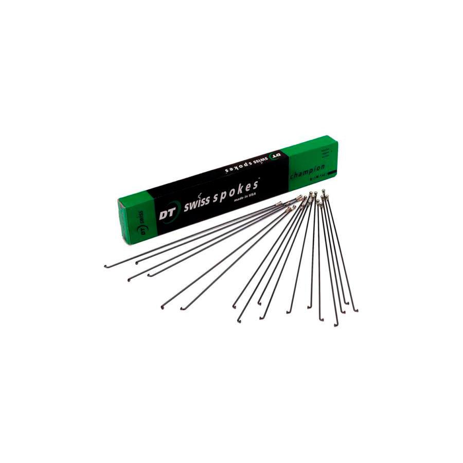 RAIOS DT CHAMPION 2.0X290 12MM 20PC PRETO