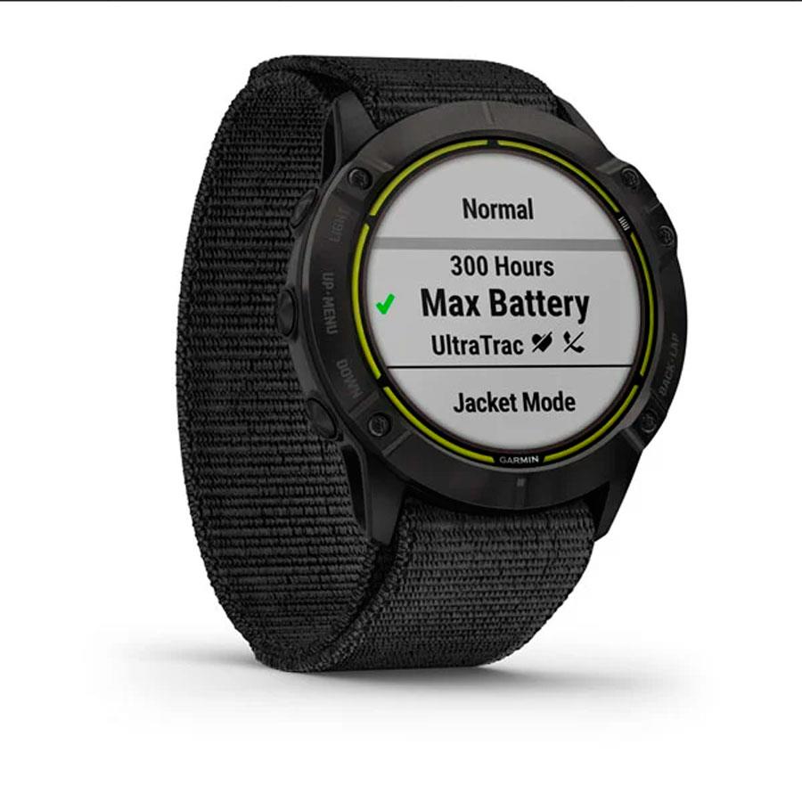 RELÓGIO GARMIN  Enduro Cinzento carbono em titânio revestido a DLC com bracelete UltraFit em nylon preta