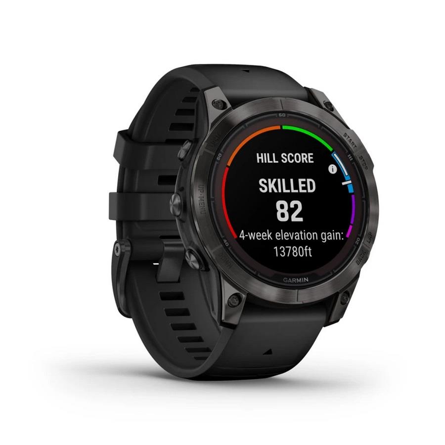 RELÓGIO GARMIN FÉNIX 7 Pro Sapphire SOLAR Edition Cinzento carbono em titânio revestido a DLC com bracelete preta