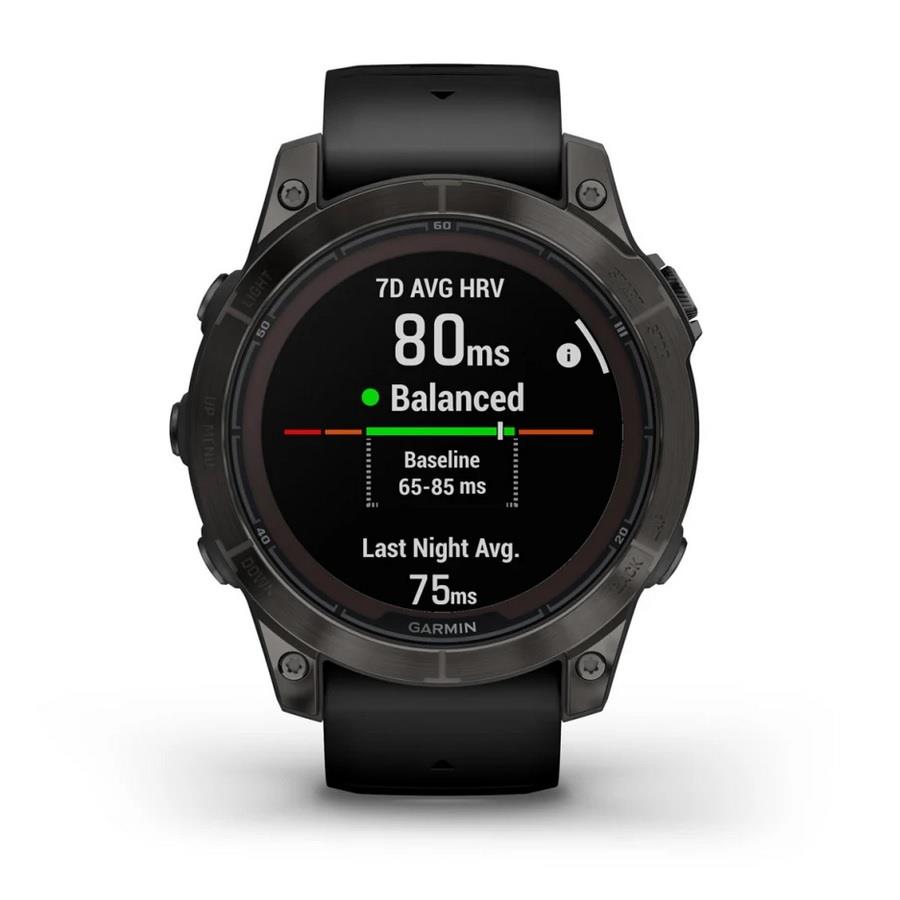 RELÓGIO GARMIN FÉNIX 7 Pro Sapphire SOLAR Edition Cinzento carbono em titânio revestido a DLC com bracelete preta